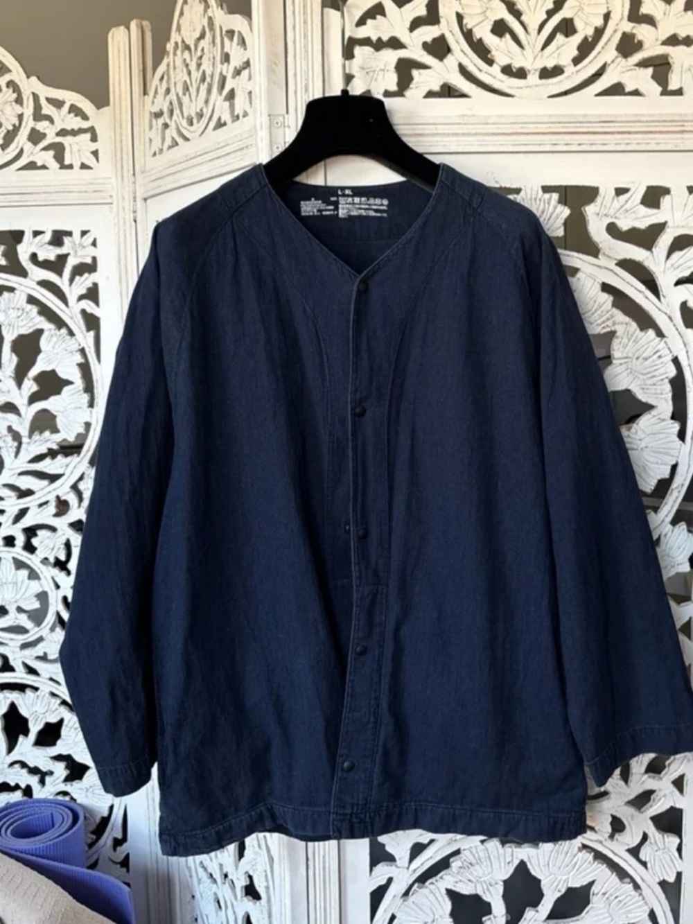 MUJI indigo over shirt